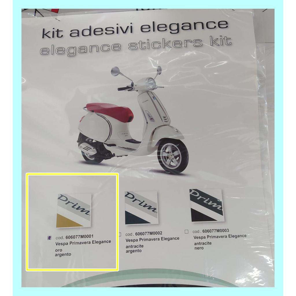  606077M0001 Kit grafiche DECALCO STIKERS ORIGIN adesivi Vespa PRIMAVERA  125 150 - Vespa