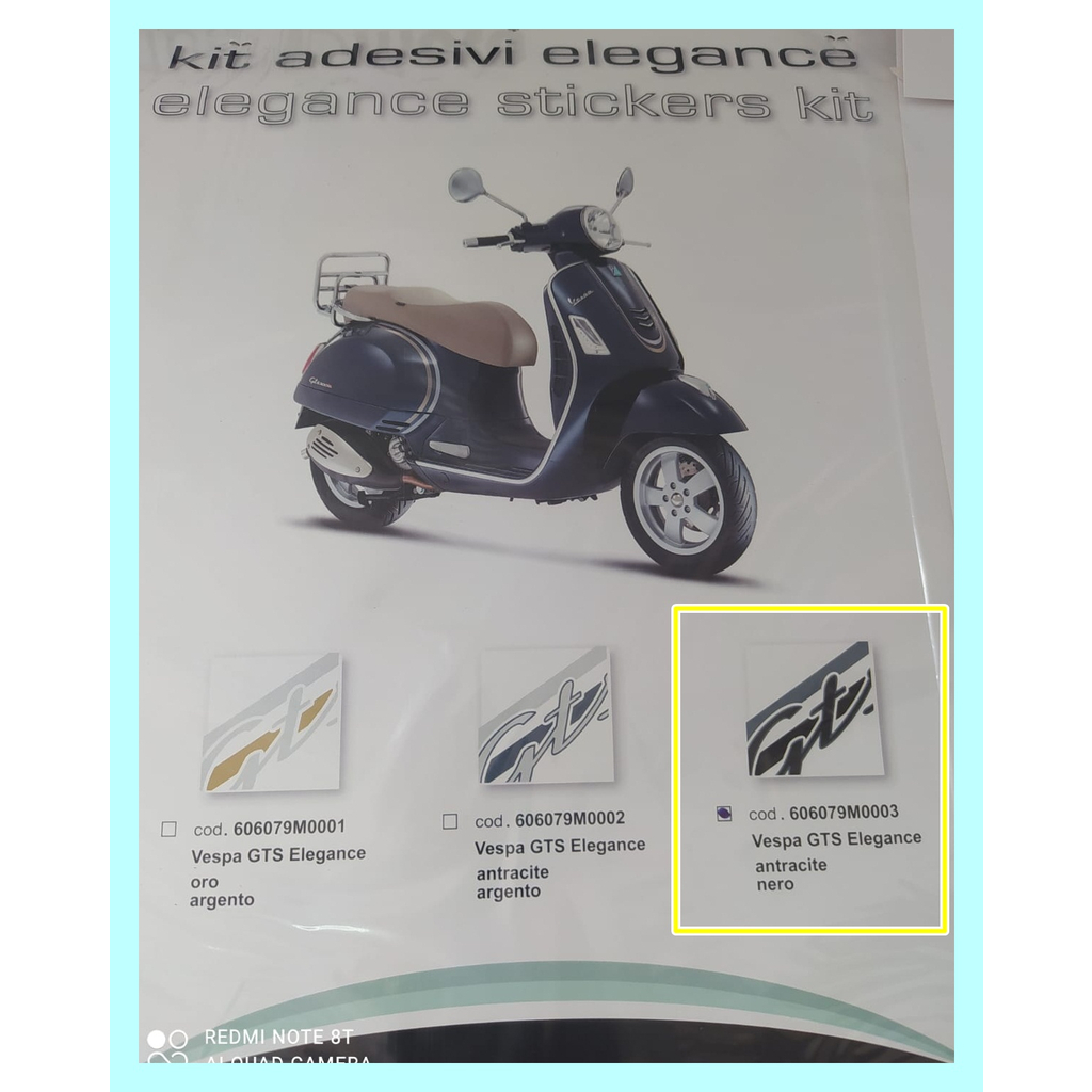  606079M0003 Kit grafiche DECALCO STIKERS ORIGIN adesivi Vespa GTS GT 125  200 300 - Vespa