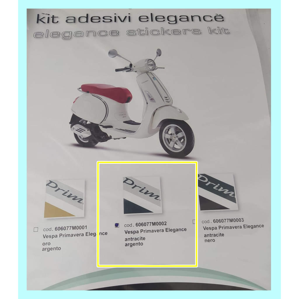  606077M0002 Kit grafiche DECALCO STIKERS ORIGIN adesivi Vespa Primavera  Elegance - Vespa